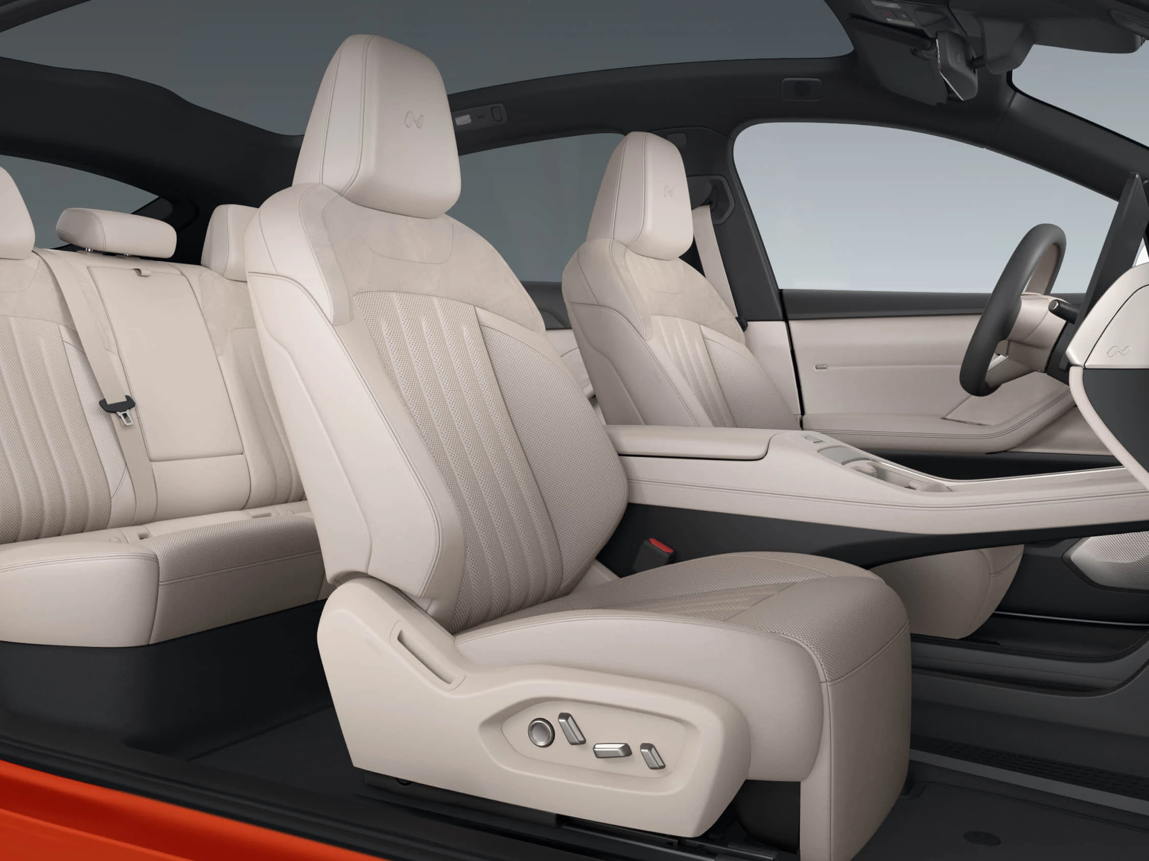 Cloud Beige (NAPPA Seats + Headrest Embroidery + Genuine Leather Steering Wheel + Marble-Grain Trim)