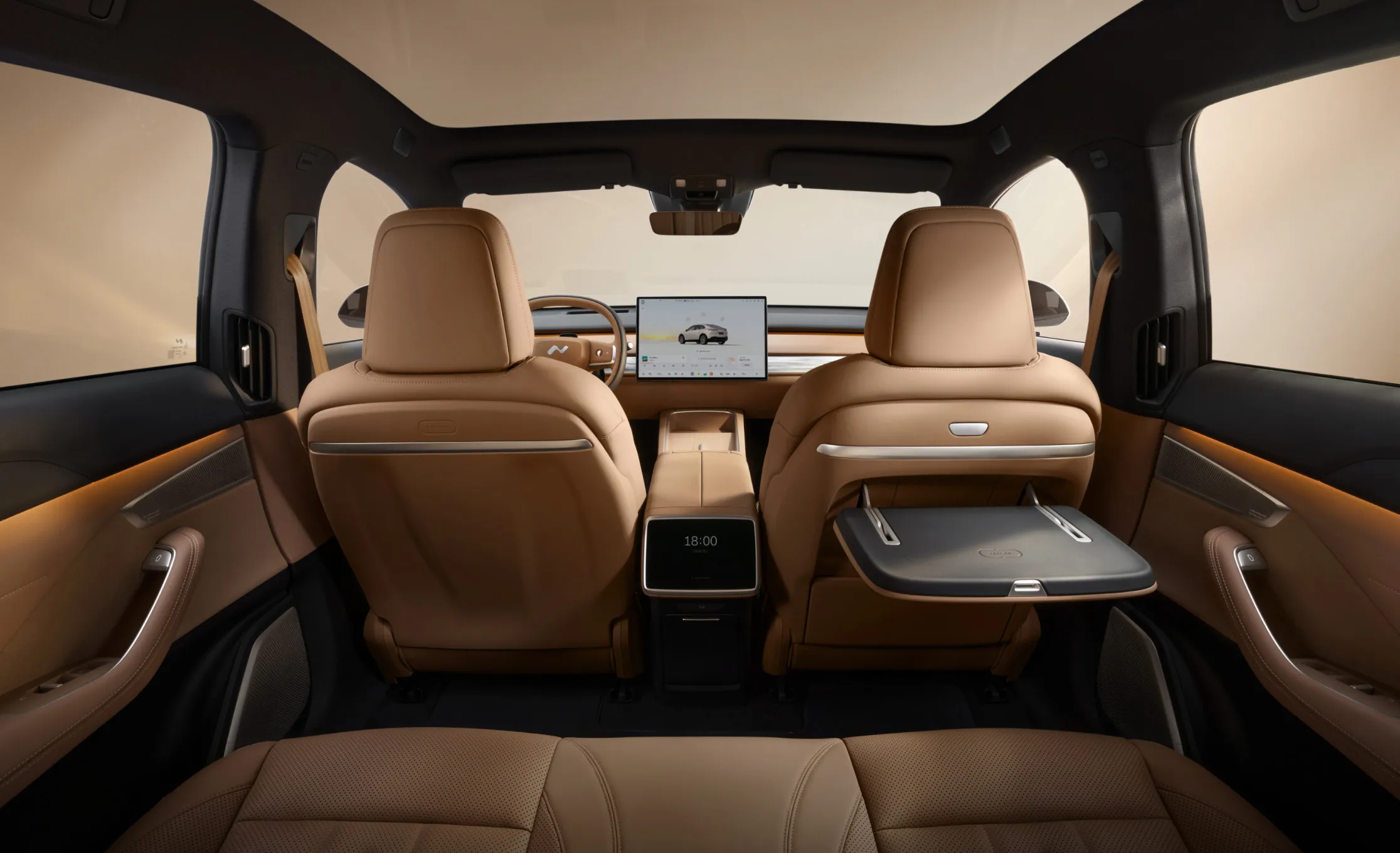 Rear right folding table