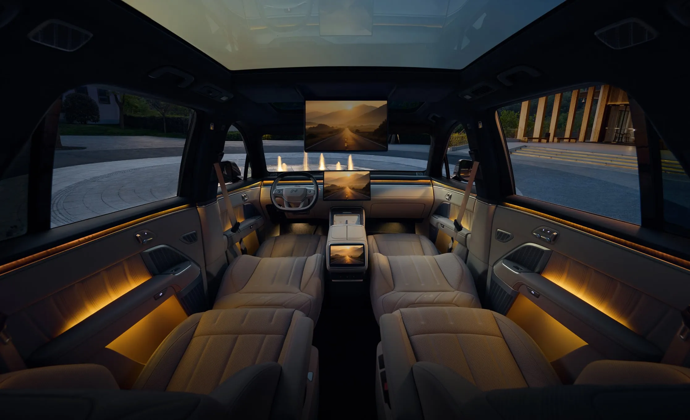 The wraparound cockpit is ingeniously designed.