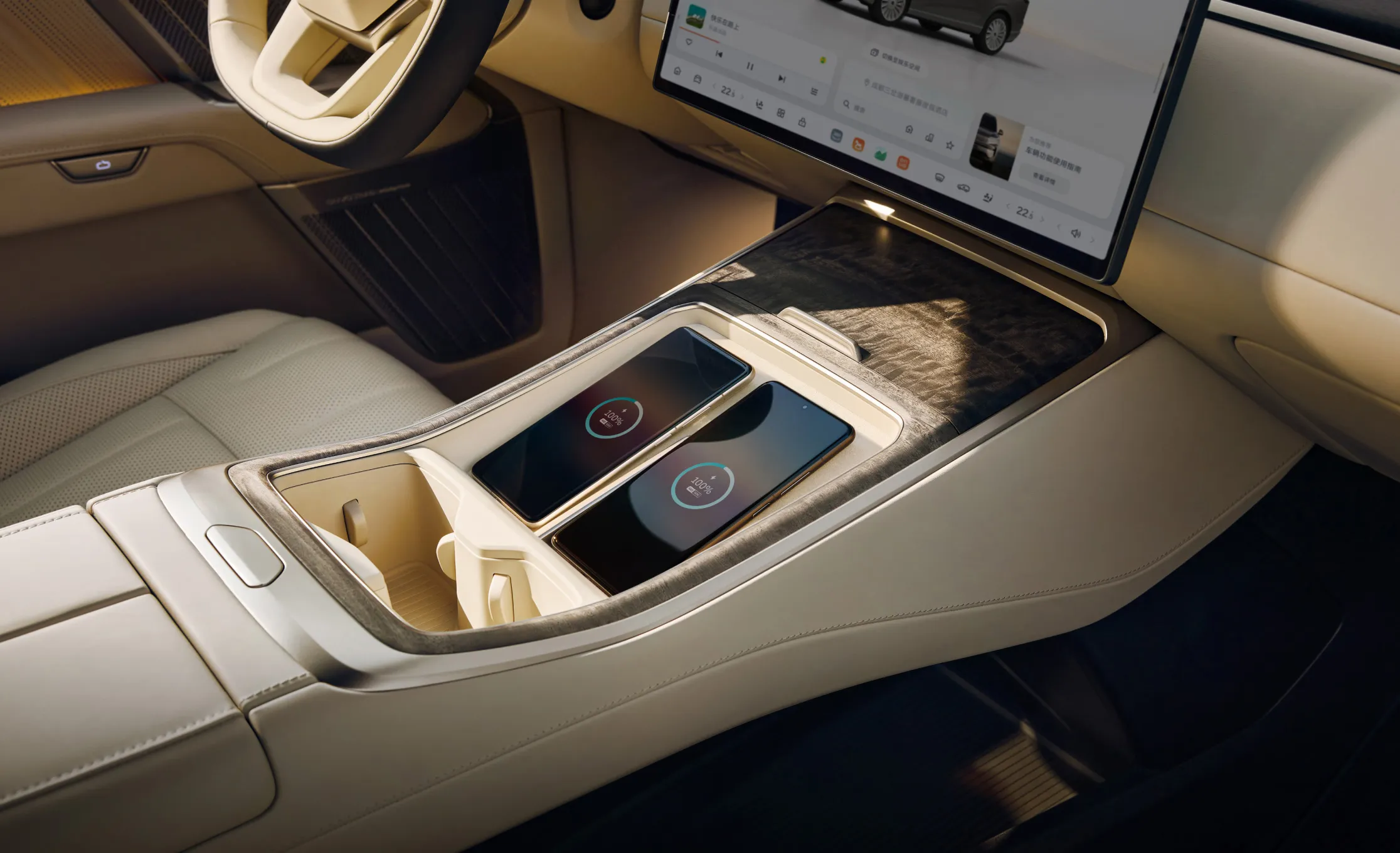 Dual 50W wireless charging pad for mobile phones