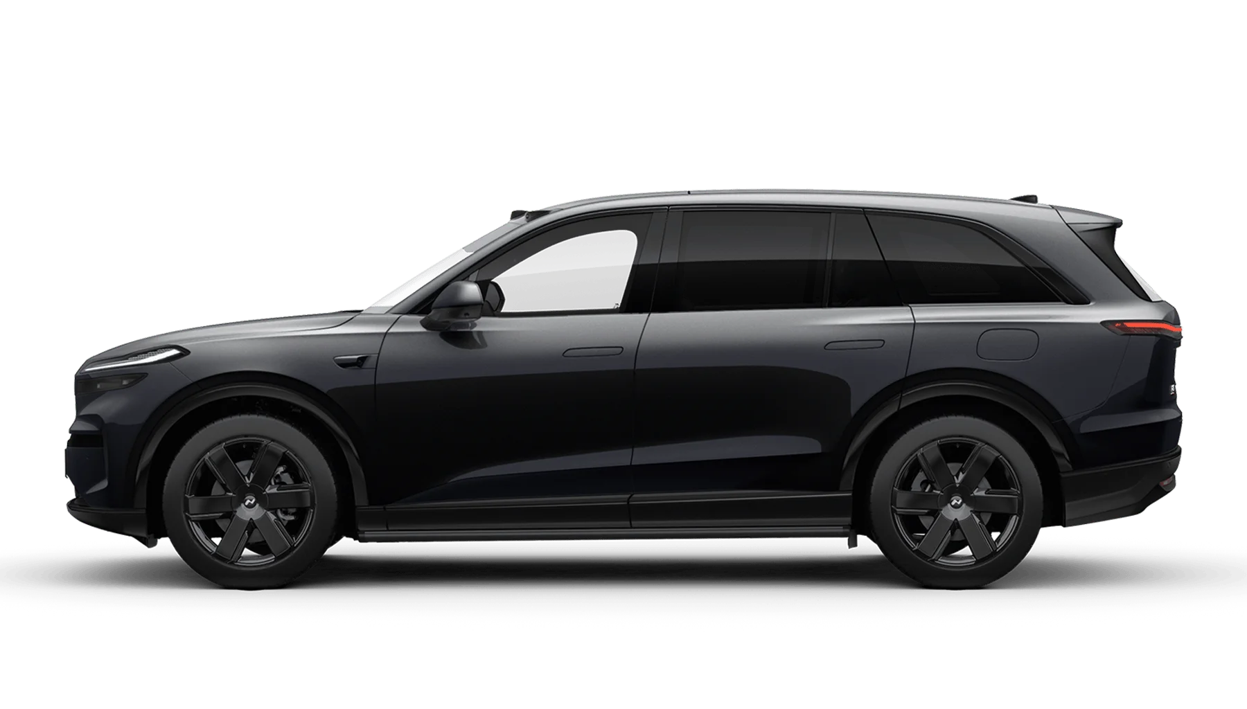21-inch six-spoke obsidian black sports wheels