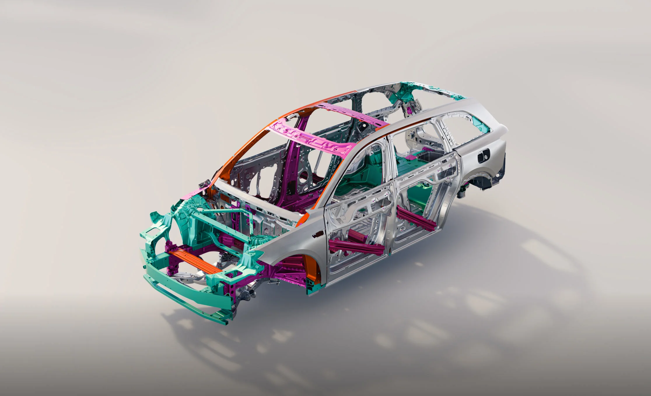 Steel-aluminum hybrid ultra-strong safety body